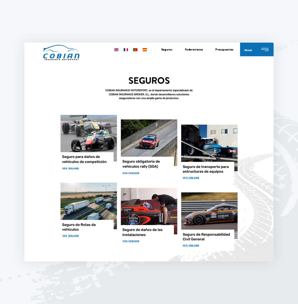 sitio web cobian insurance motorsport