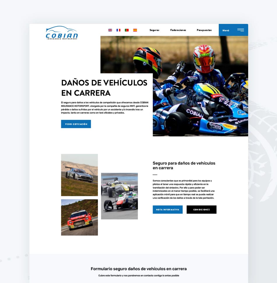 web cobian insurance motorsport